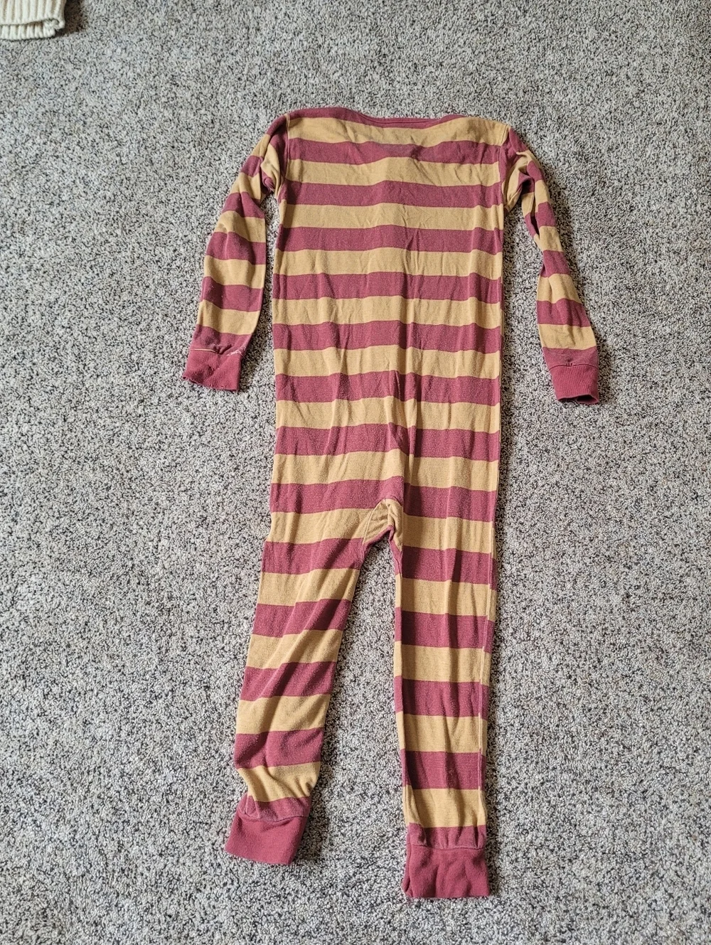 Modern Moments Harry Potter Kids Striped One-Piece Pajamas in Red and Mustard 4T